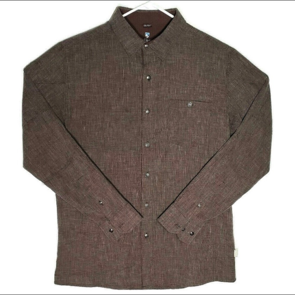 Kuhl Men’s 5 Panel Brown Shirt Size Large